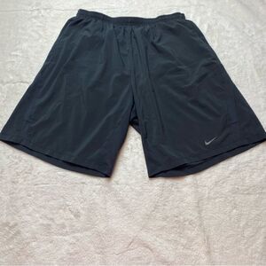 Nike Dri Fit Black Lined Running Shorts Size Large